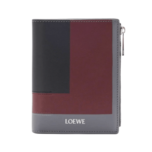 Loewe Slim Compact Wallet in Nappa Calfskin Ardesia Deep Ruby