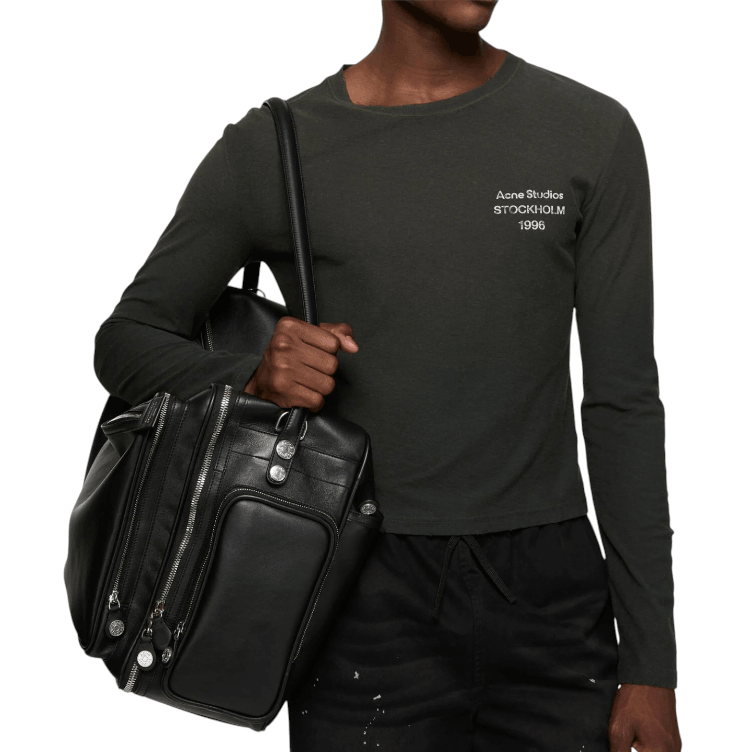 Distressed logo t-shirt -  Faded black