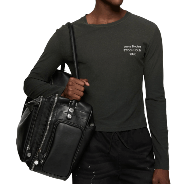 Distressed logo t-shirt -  Faded black