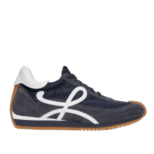 Flow Runner 2.0 in nylon and suede - Dark Navy