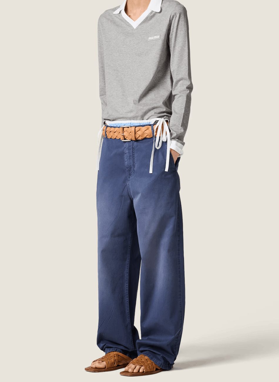 Jersey polo shirt Gray/White