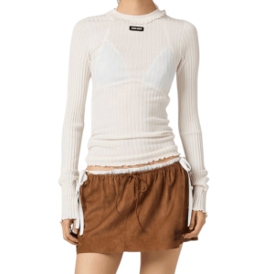 Silk crew-neck sweater
