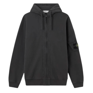 Brushed Organic Cotton Fleece Zip-Up Hooded Sweatshirt 