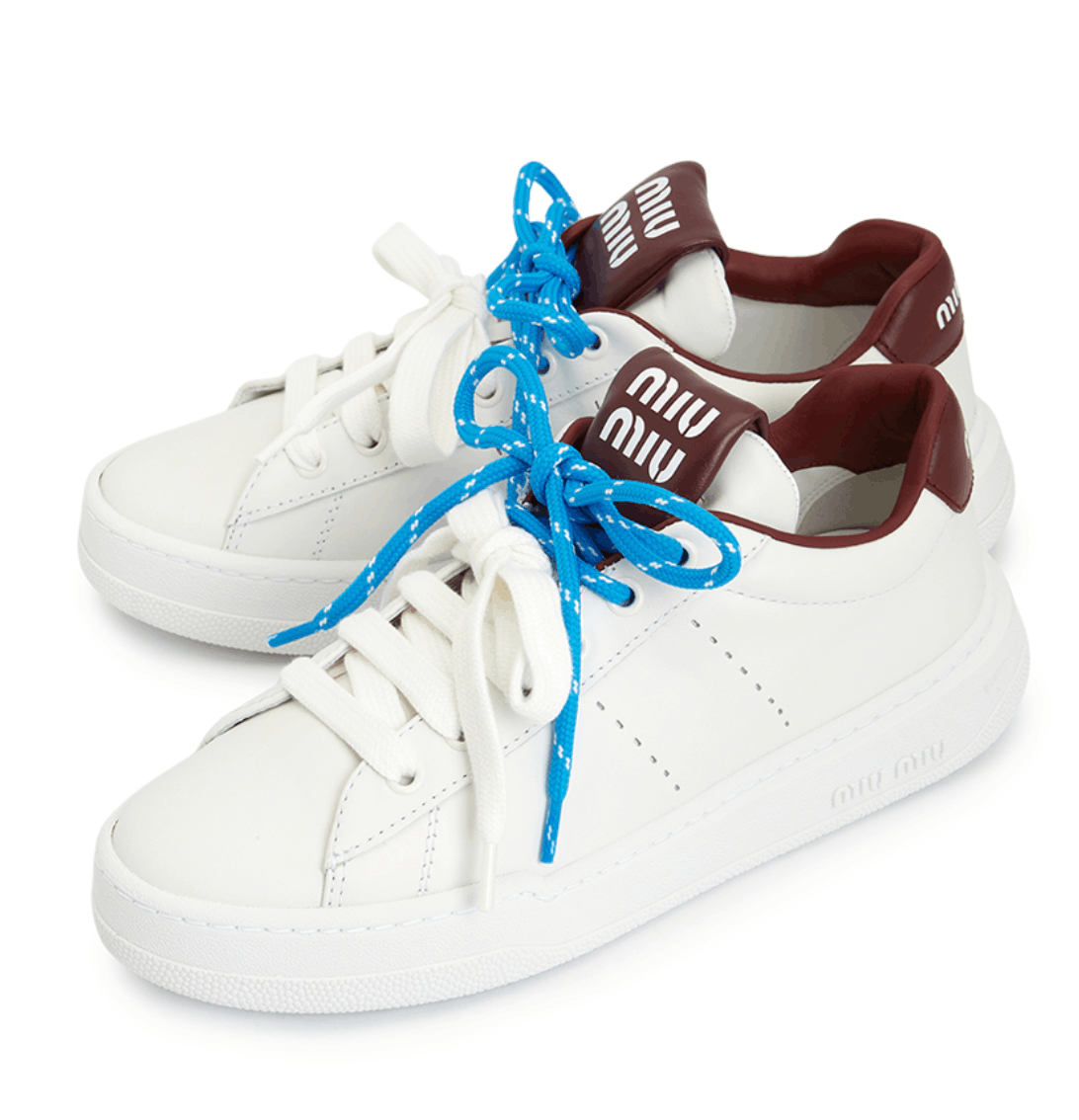 Leather sneakers White/Crimson