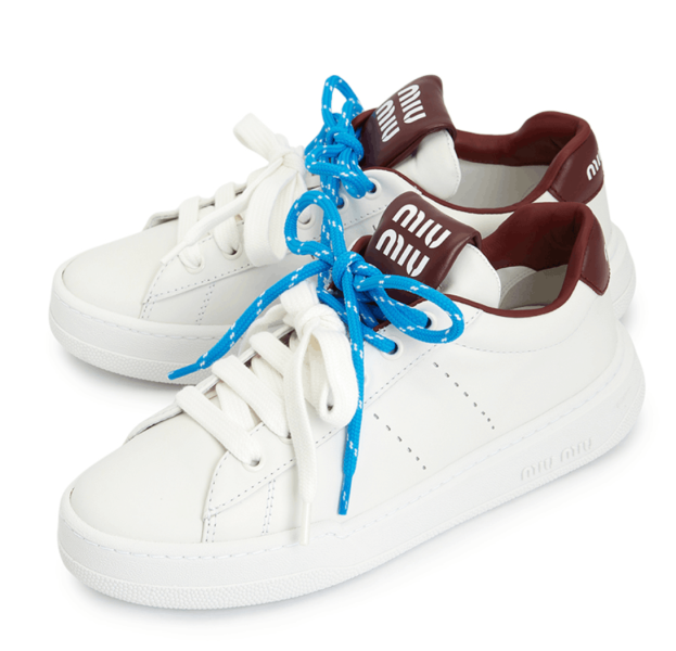 Leather sneakers White/Crimson