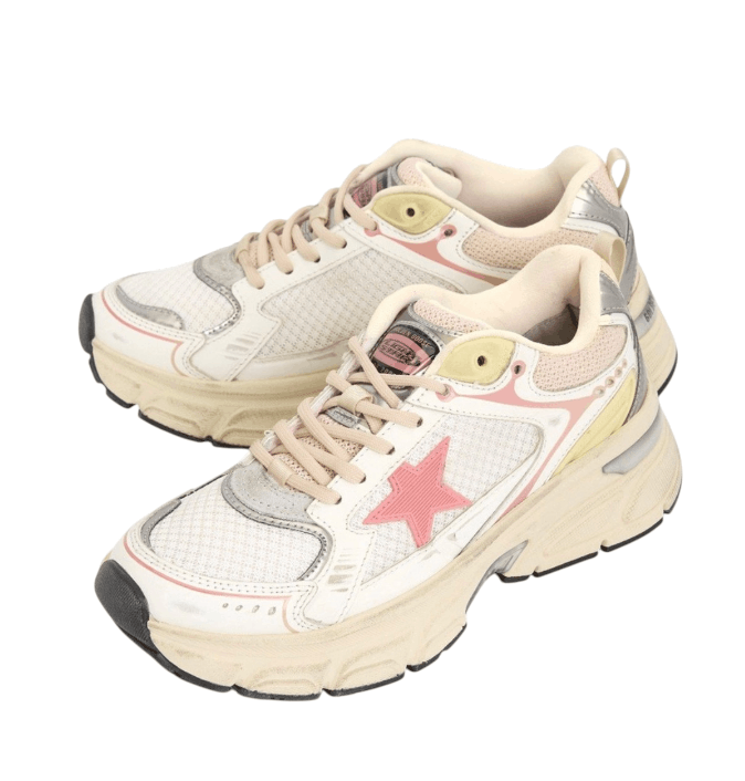 (W) Golden Goose Lightstar Sneakers White Pink