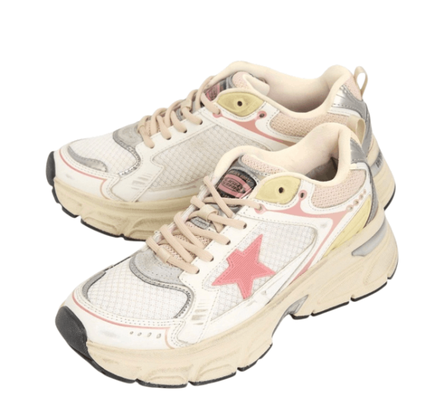 (W) Golden Goose Lightstar Sneakers White Pink