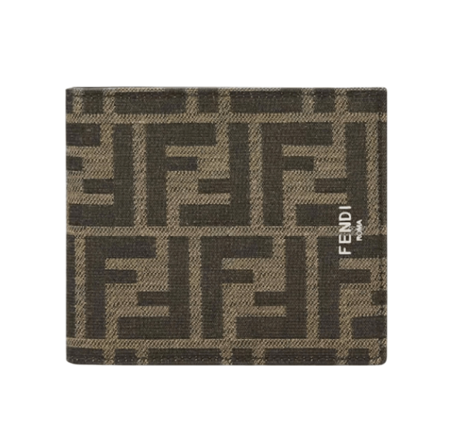 Fendi FF Fabric Bifold Wallet Brown