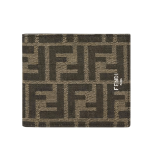 Fendi FF Fabric Bifold Wallet Brown