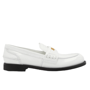 (W) Miu Miu Penny Loafers White