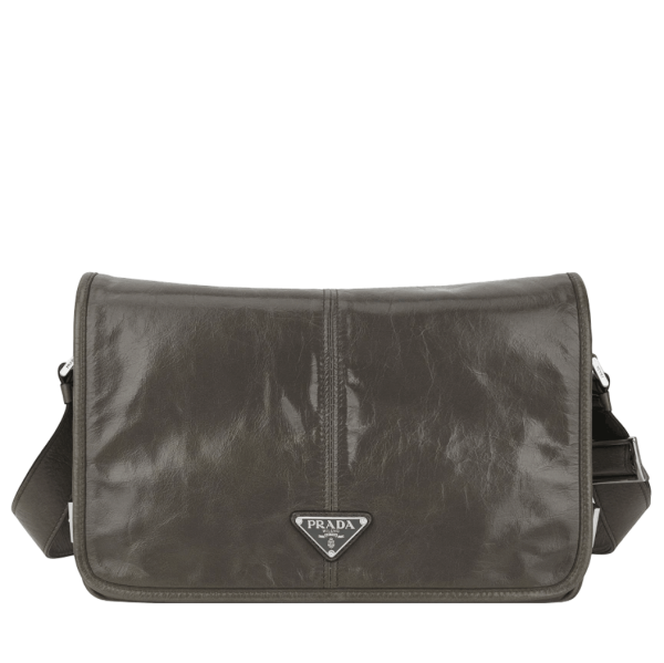 Prada Leather Shoulder Bag Bamboo Cork Beige