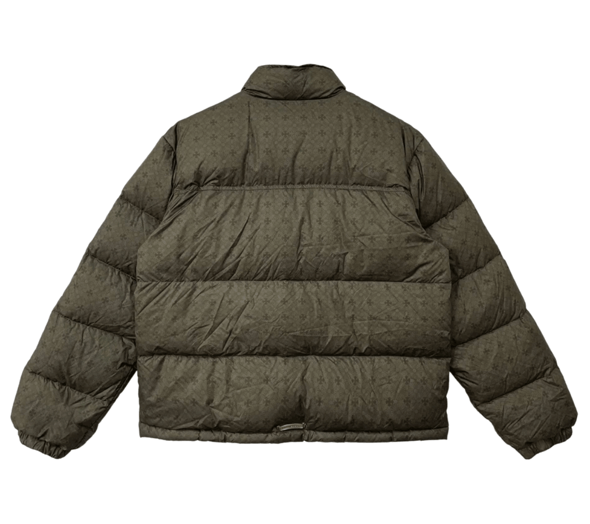 Chrome Hearts Monogram Puffer Down Jacket Olive