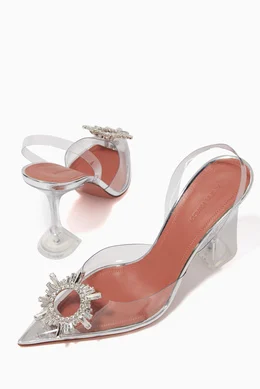 Begum 95 Crystal Slingback Pumps in PVC