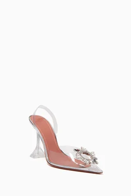 Begum 95 Crystal Slingback Pumps in PVC