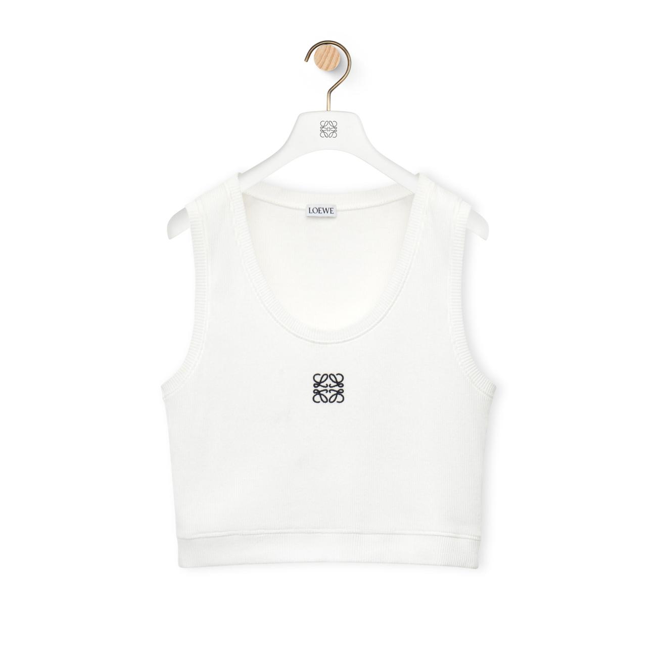 Cropped Anagram tank top in cotton