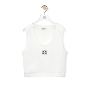 Cropped Anagram tank top in cotton