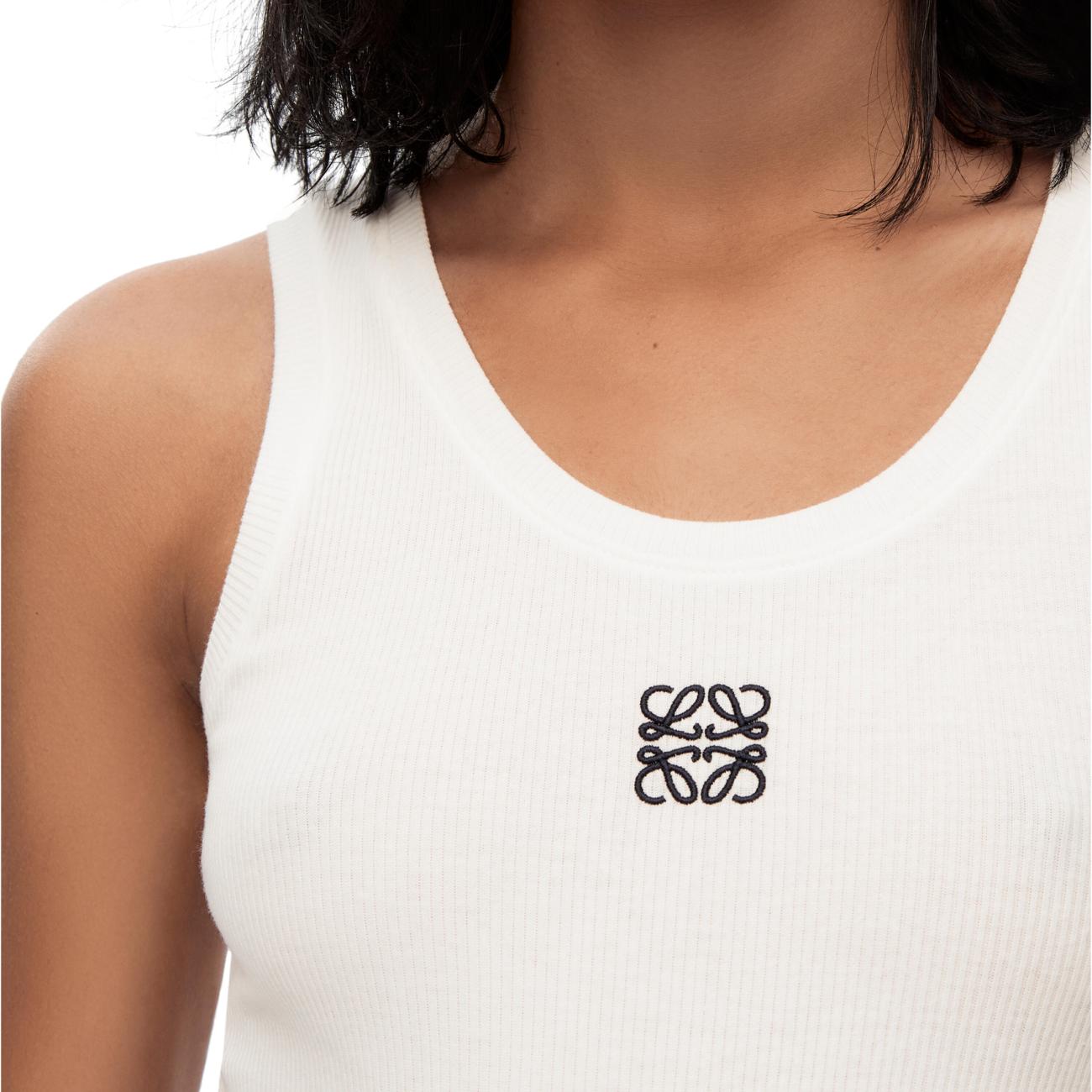 Cropped Anagram tank top in cotton