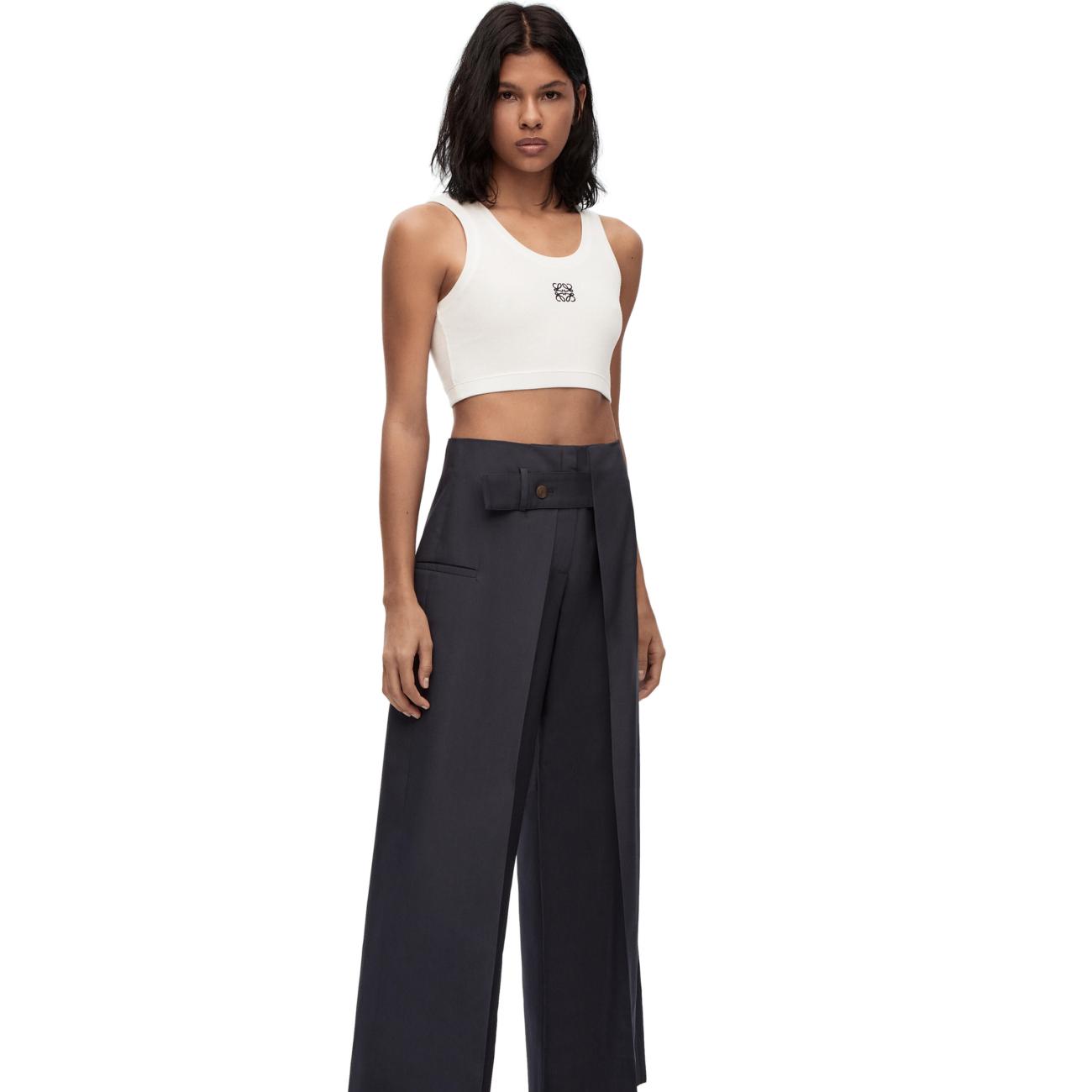 Cropped Anagram tank top in cotton