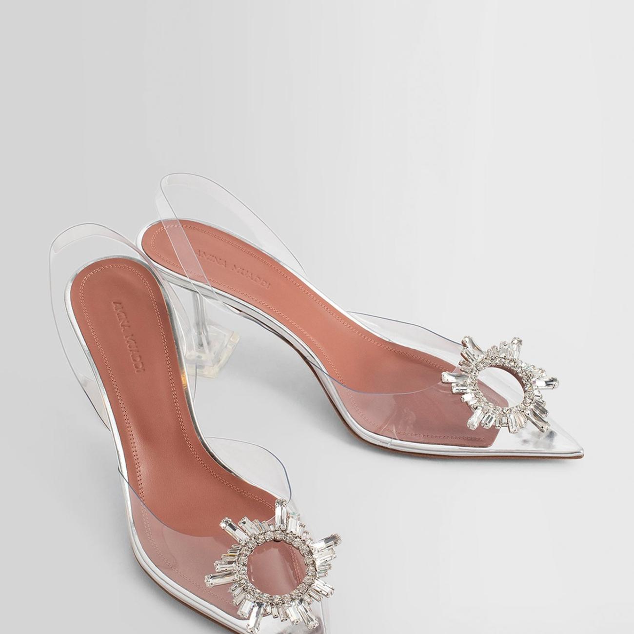 Amina muaddi women's bubble transparent glass pumps