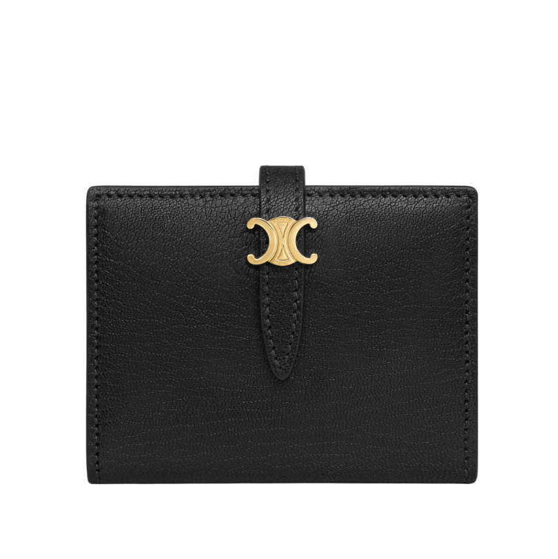 BI-FOLD CARD HOLDER TRIOMPHE PONTET IN GOATSKIN