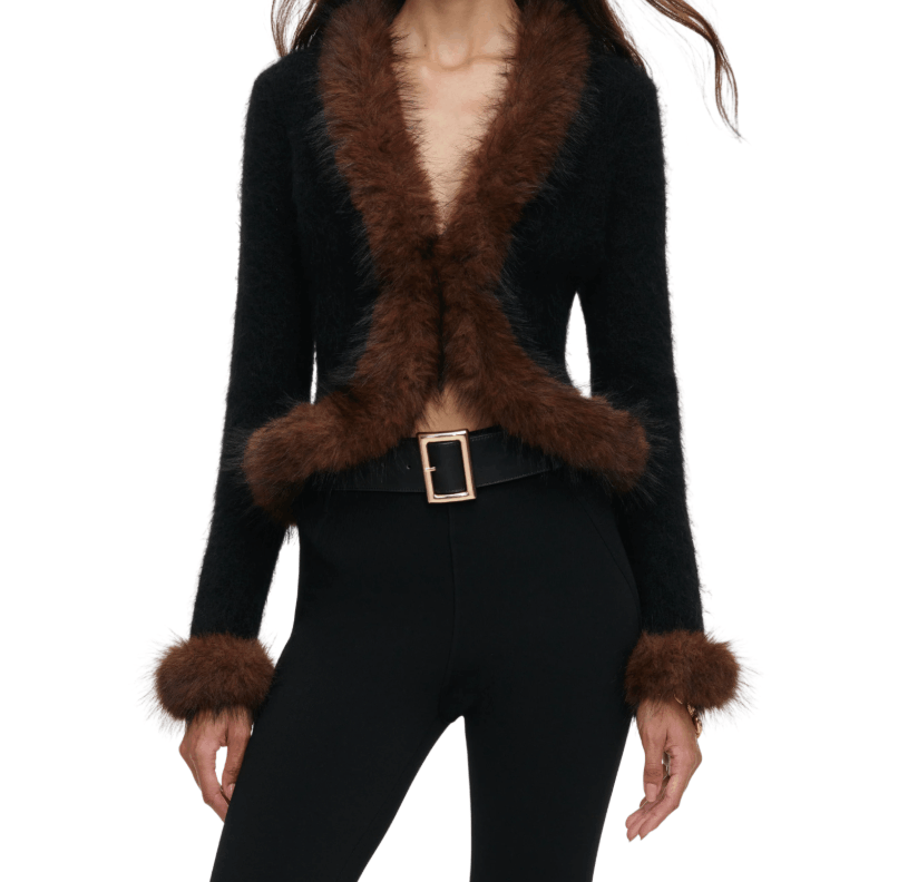 Black V-Neck Cardigan