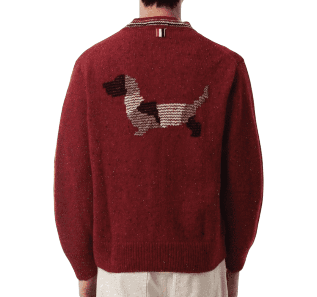 Donegal Intarsia Hector Patchwork Wool Mohair Cardigan