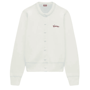 'KENZO Varsity' embroidered cardigan in cotton wool