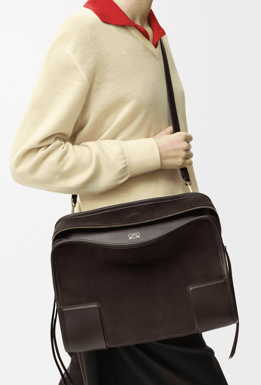 Large Amazona 180 bag in suede