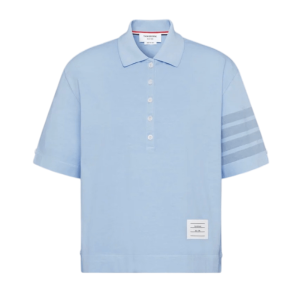 OVERDYED 4-BAR JERSEY POLO - BLUE