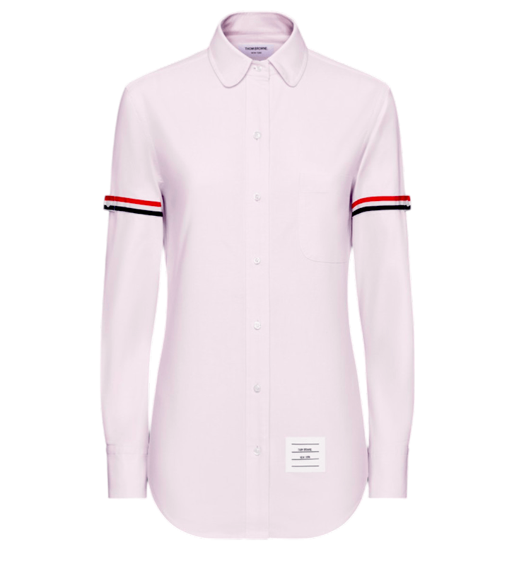 OXFORD ARMBAND CLASSIC ROUND COLLAR SHIRT - PINK