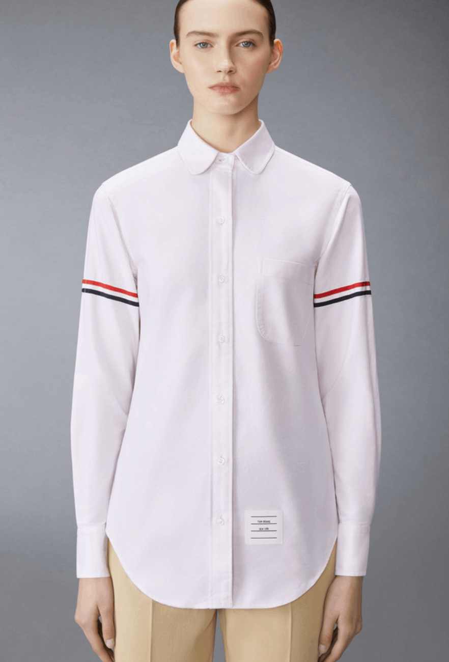 OXFORD ARMBAND CLASSIC ROUND COLLAR SHIRT - PINK