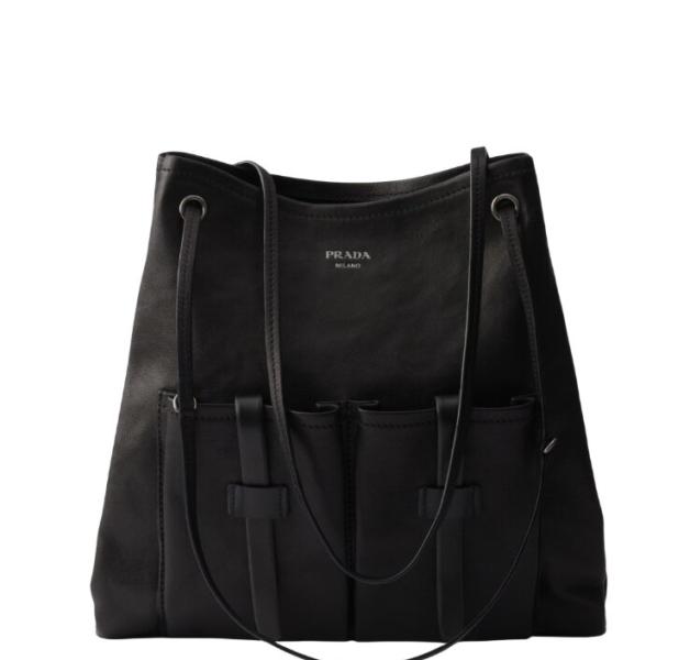 Prada Route large leather bag - Black
