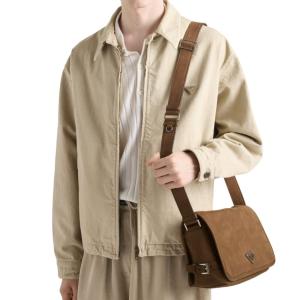 Nubuck leather shoulder bag - Cocoa Brown 2VD073_2GB8_F0324_V_OOO