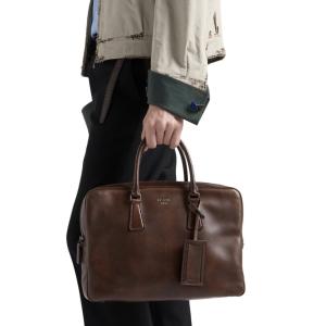 Leather work bag - Cocoa Brown