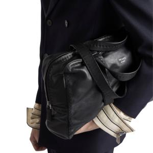 Nappa leather work bag - Black