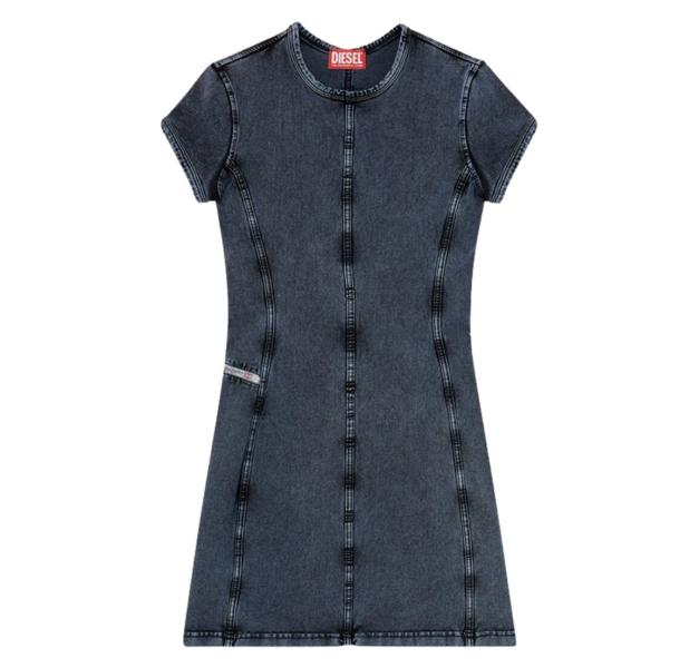 (W) Diesel D-Cupsleeves Mini Dress Dark Blue