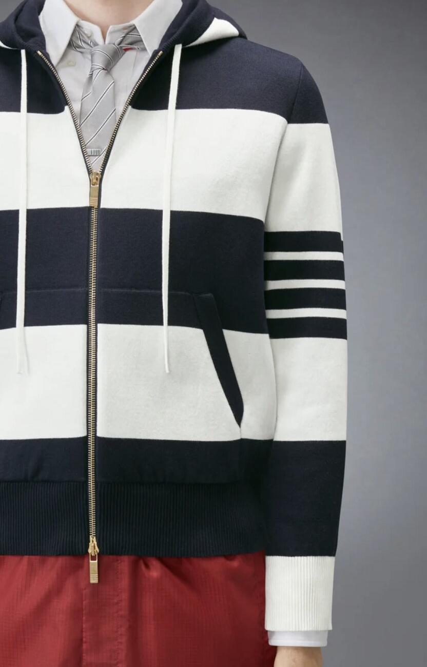 HECTOR 4-BAR RUGBY ZIP UP HOODIE 