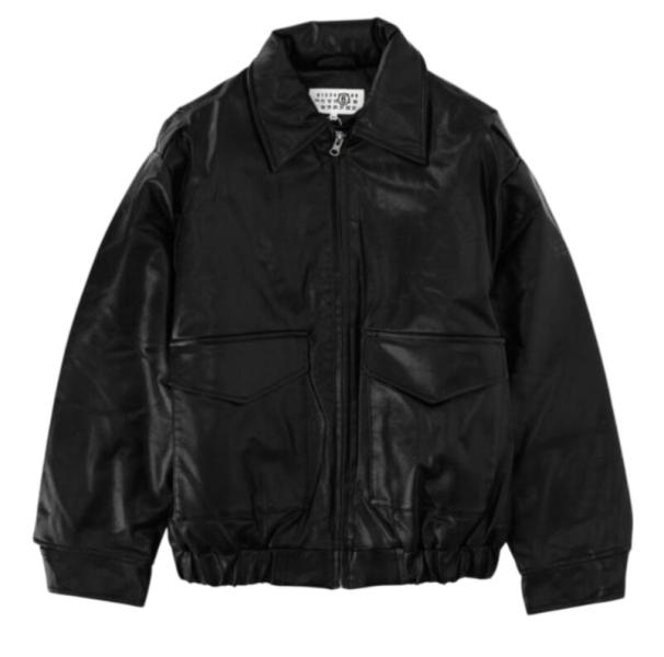 MM6 Maison Margiela logo-print Biker Jacket 