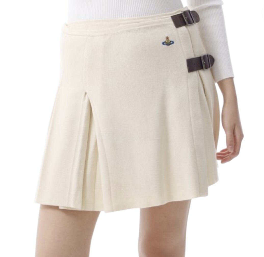 Vivienne Westwood Cashmere pleated mini skirt  1802001B Y001V A408