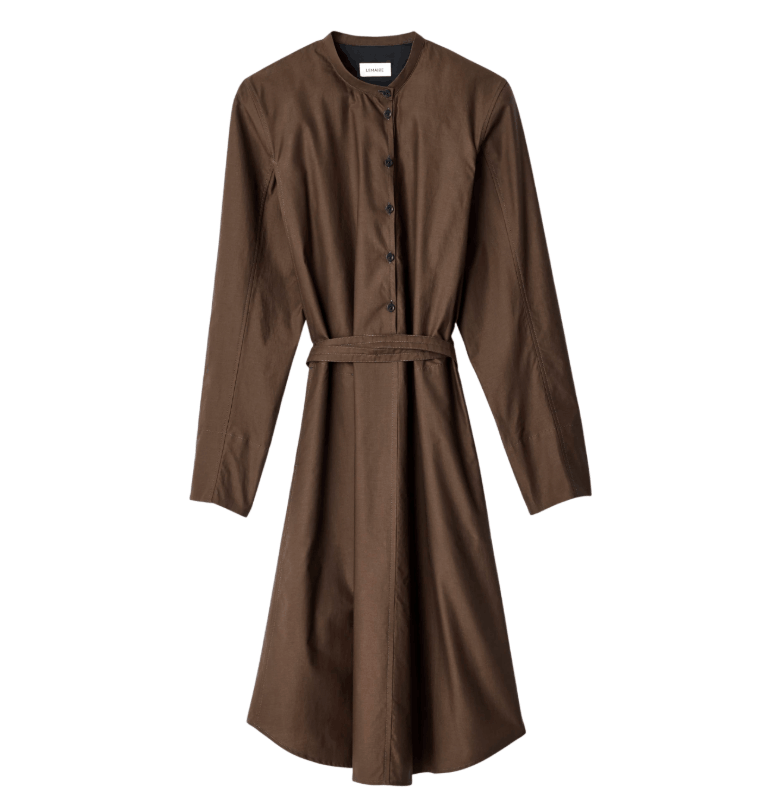 SAILOR DRESS IN WASHED COTTON AND SILK BLEND