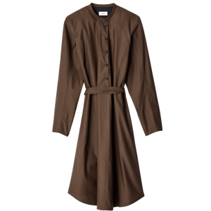 SAILOR DRESS IN WASHED COTTON AND SILK BLEND