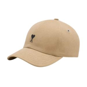 Beige cotton cap with Ami de coeur 