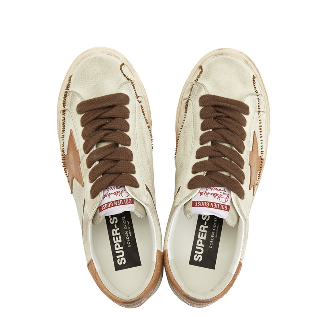 Golden Goose Superstar Leather Sneakers Beige GMF00758-F008110-15400