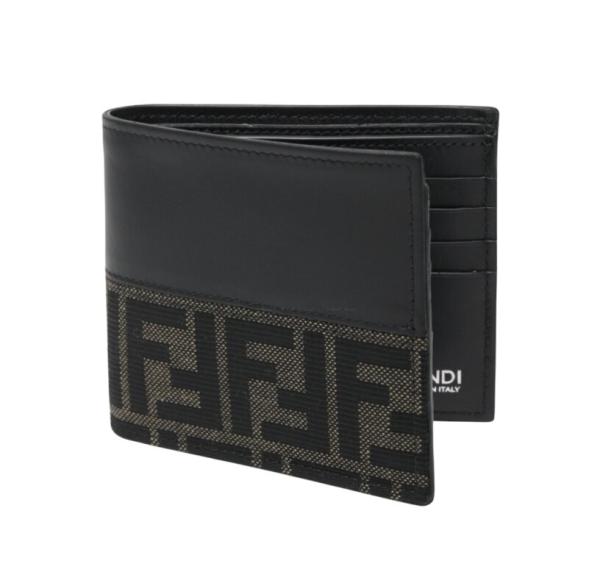 Jacquard Leather Bifold Wallet 