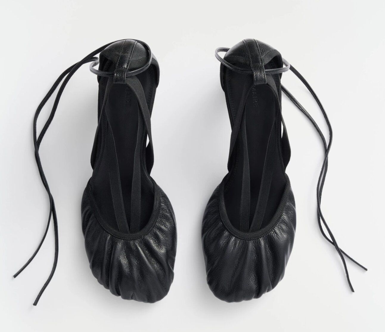 80 MM PEDILLE HEELED BALLERINAS IN GOAT LEATHER Goat leather