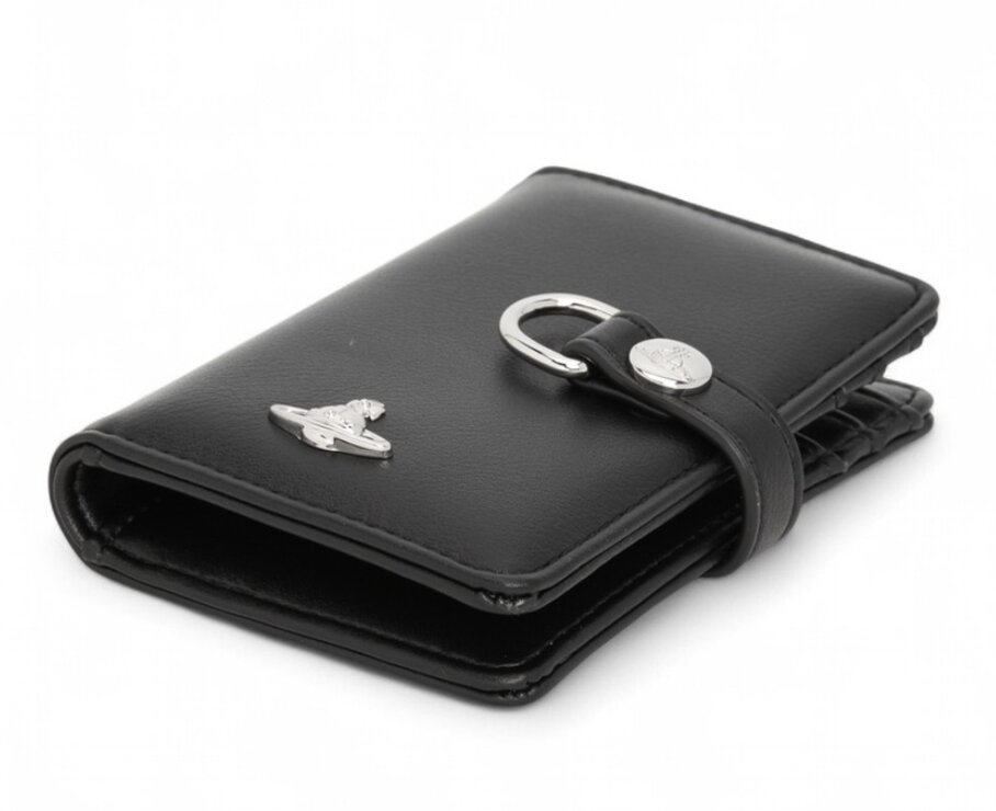 Vivienne Westwood Black Vertical Flap Card Holder