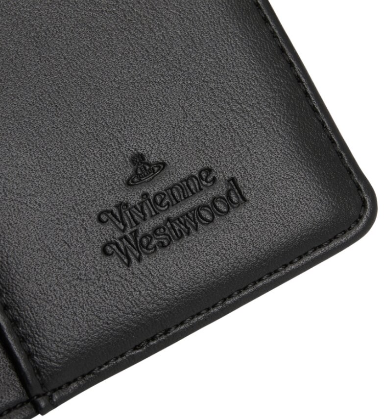 Vivienne Westwood Black Vertical Flap Card Holder