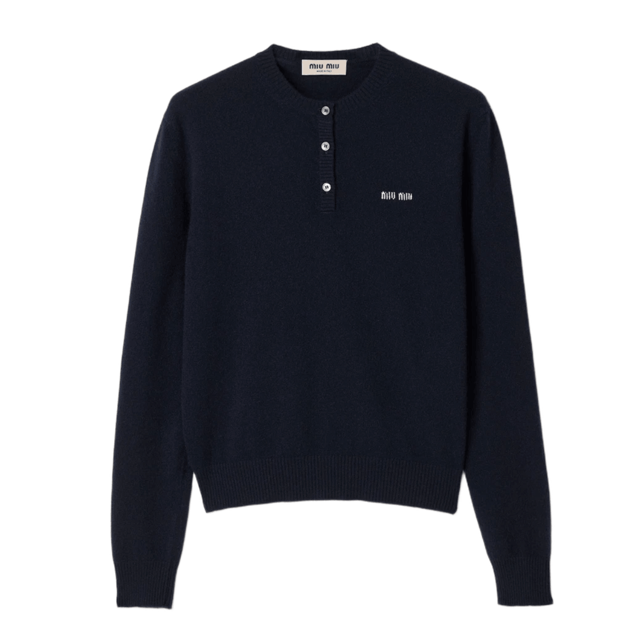 (W) Miu Miu Cashmere Sweater Navy