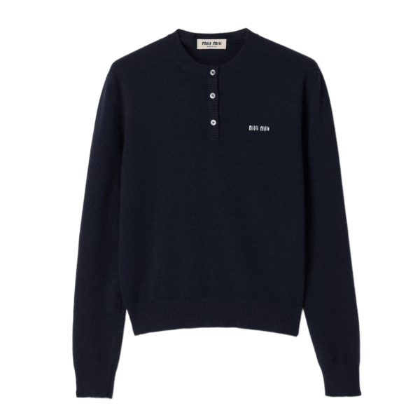 (W) Miu Miu Cashmere Sweater Navy