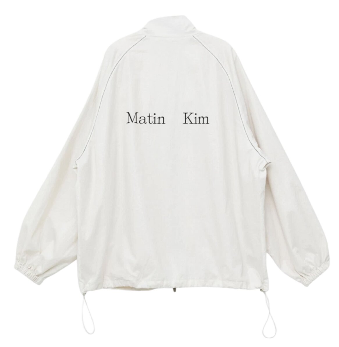 (W) Matin Kim Logo Coating Jumper Ivory
